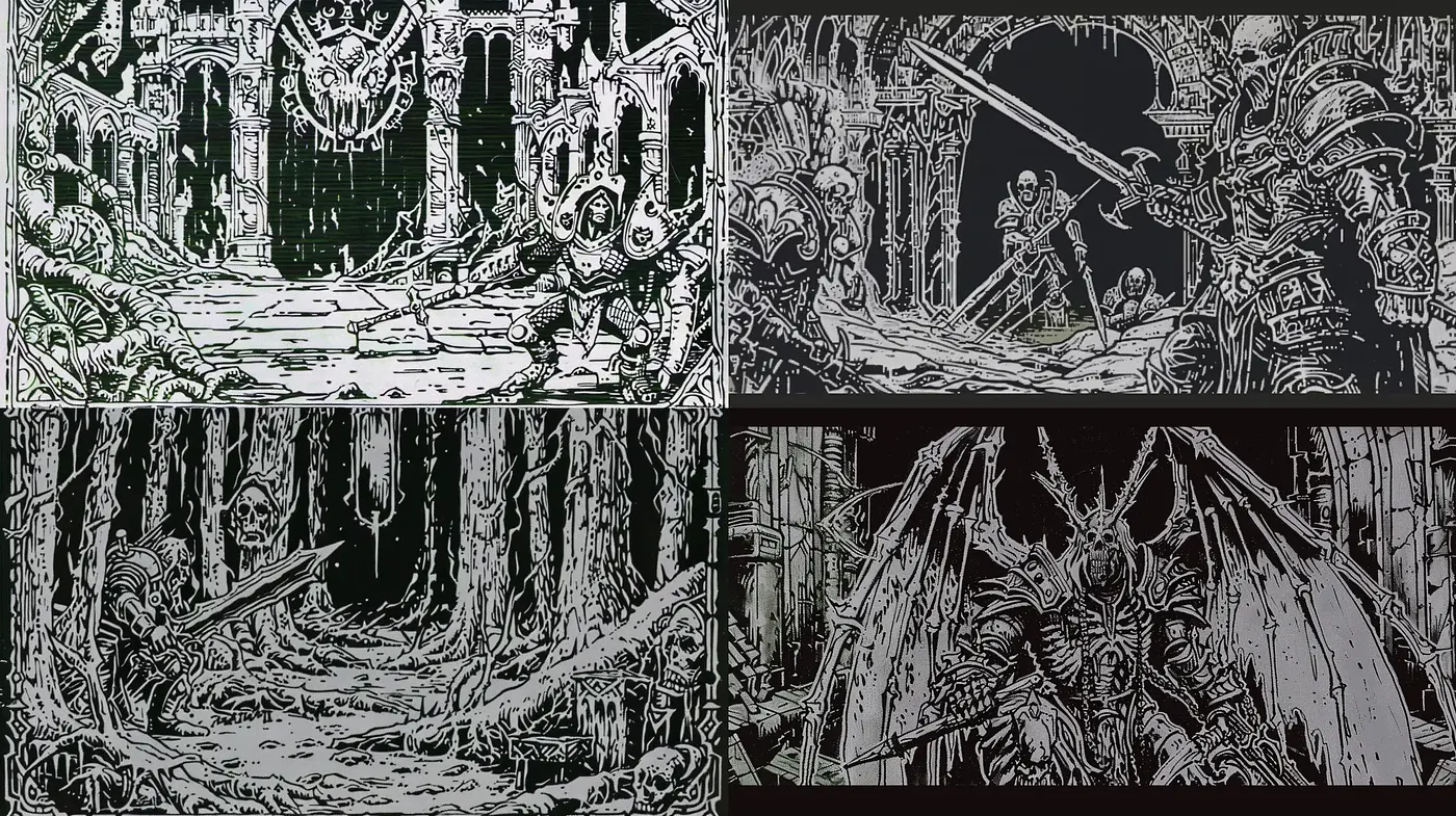Gothic Macabre: A Homage to Classic Horror and Dark Fantasy - Midjourney sref style