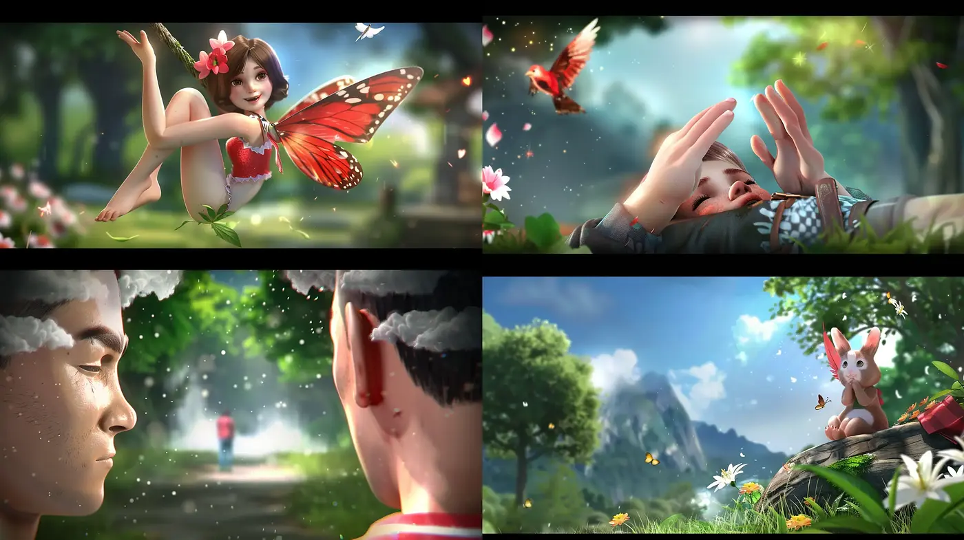 Enchanted Garden Tales with a Surreal, Dreamlike Essence - Midjourney sref style