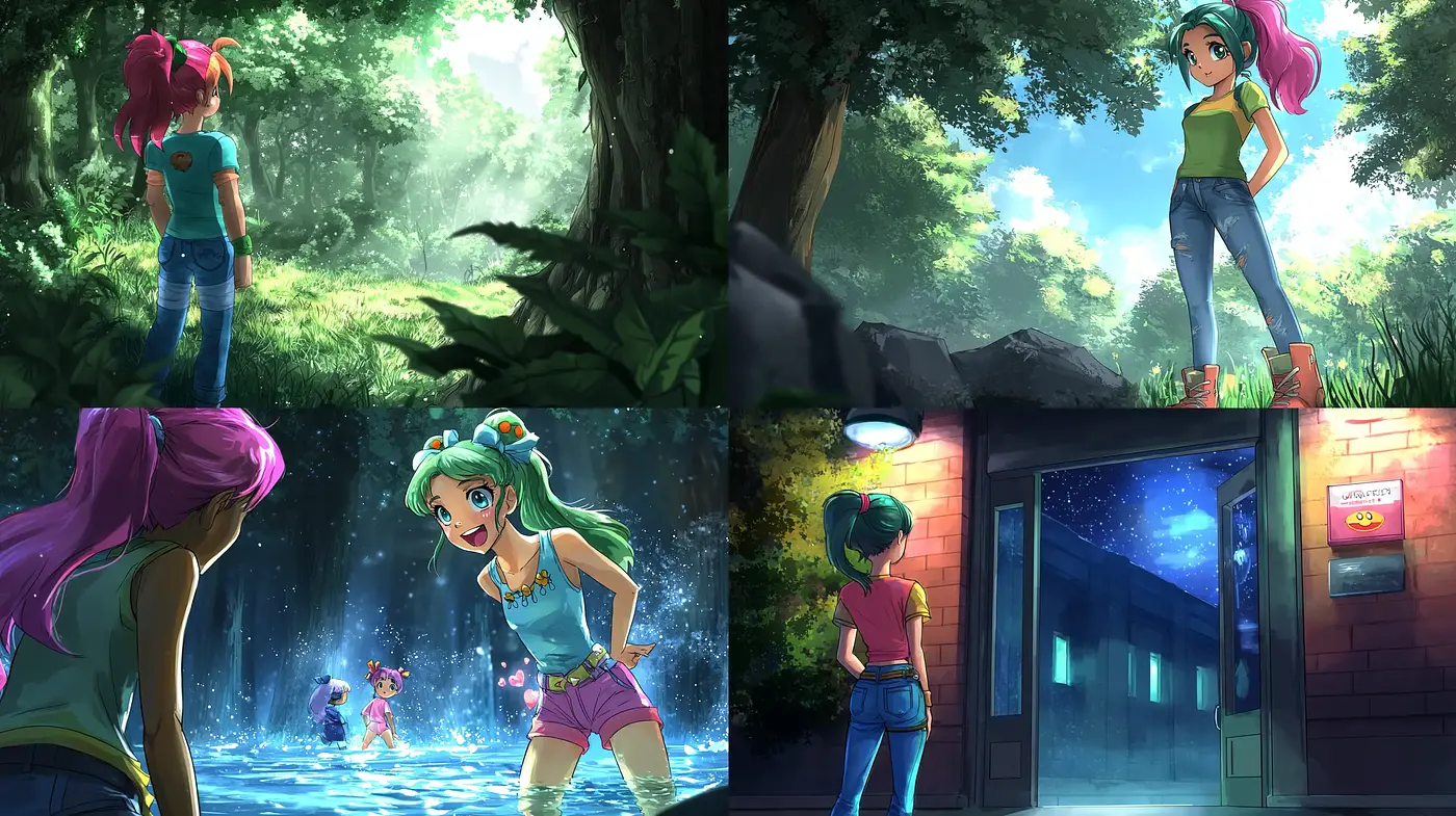 Luminescent Anime Dreamscape: A Fusion of Vivid Colors and Ethereal Light - Midjourney sref style