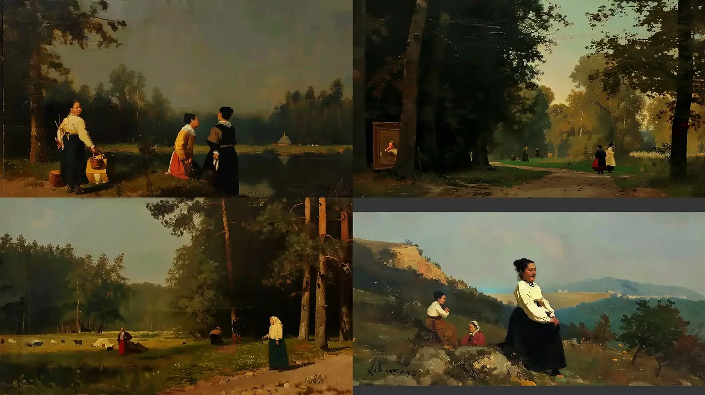 Pensive Autumn: A Consistent Pastoral Elegance - Midjourney sref style