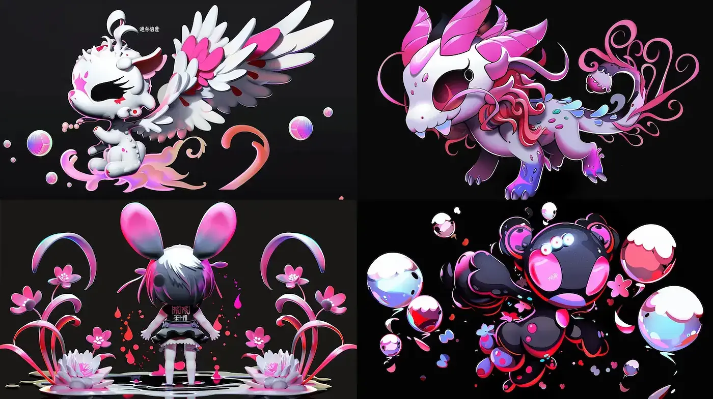 Whimsical and Playful Fantasy Style with Distinctive Characters and Vibrant Elements - Midjourney sref style