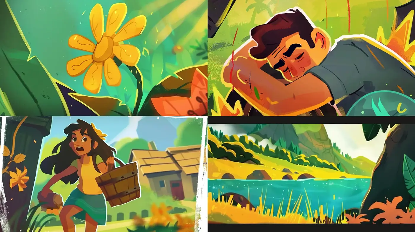 Vibrant and Expressive Natural World Illustrations - Midjourney sref style