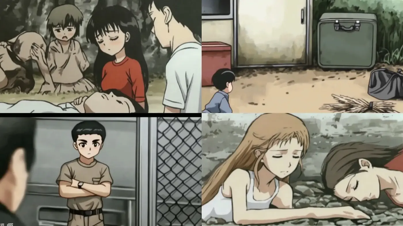 Consistent Melancholic Anime-Inspired Illustrative Vignettes - Midjourney sref style