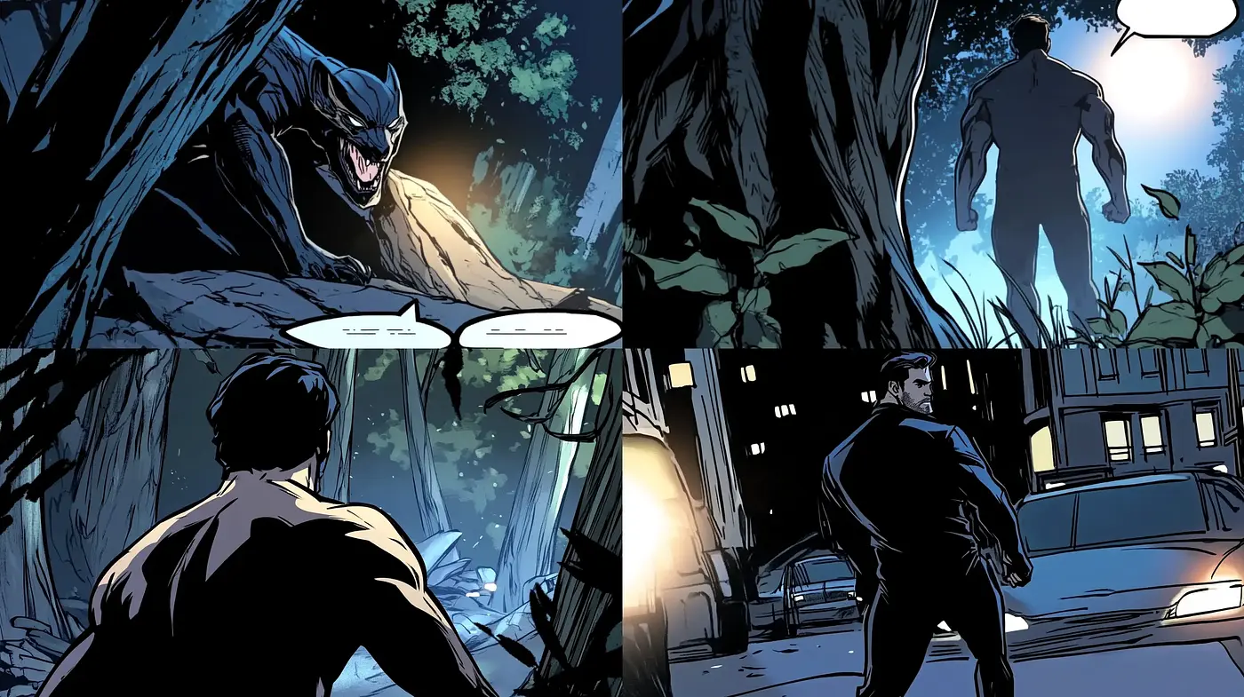 Nocturnal Vigilante: A Homage to Dark Comic Book Narratives - Midjourney sref style