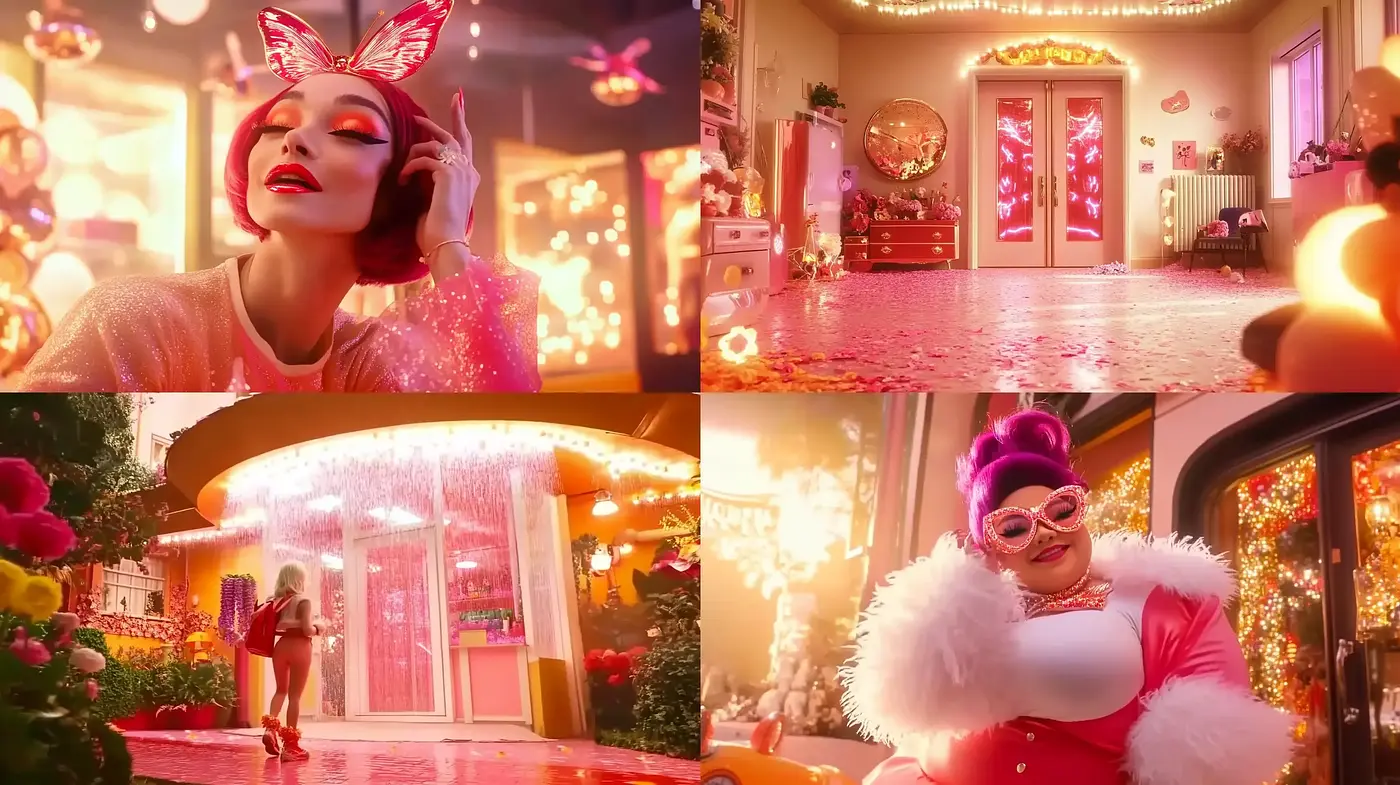 Cinematic Radiance: A Lustrous Journey through Vivid Nostalgia and Whimsical Charm - Midjourney sref style