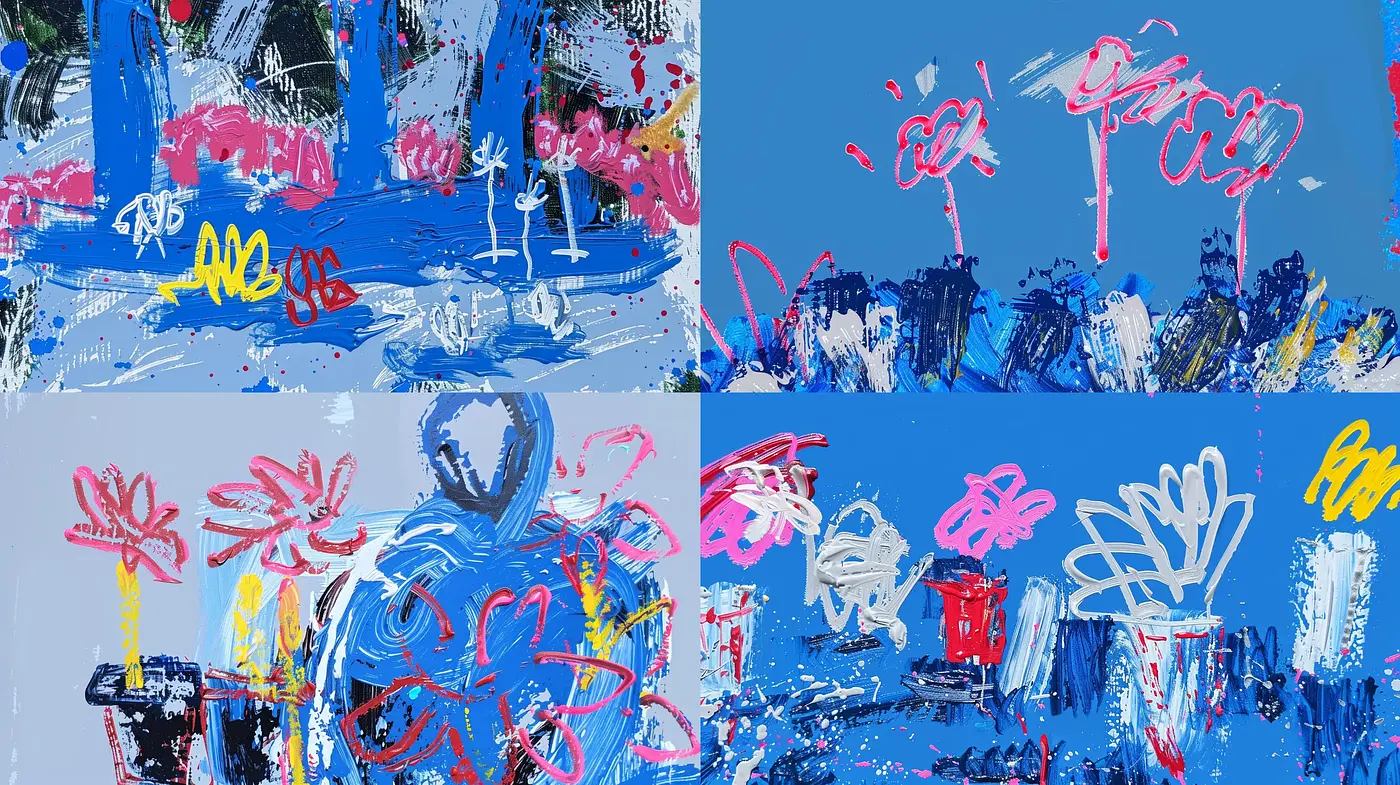 Dynamic Expressionist Brushwork with Vivid Street Art Vibes - Midjourney sref style