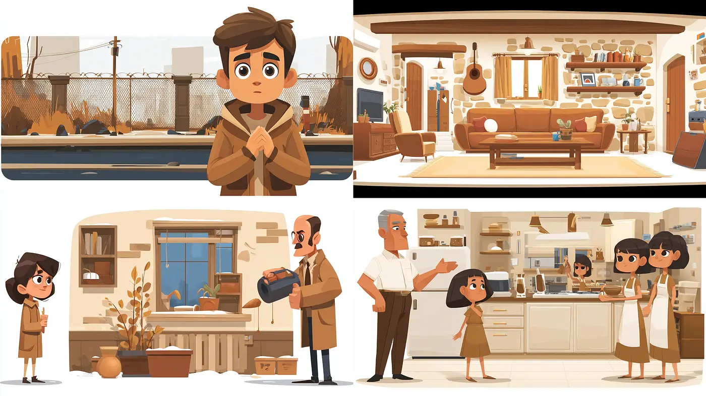 Whimsical and Heartwarming Illustrations with a Cozy, Desaturated Aesthetic - Midjourney sref style