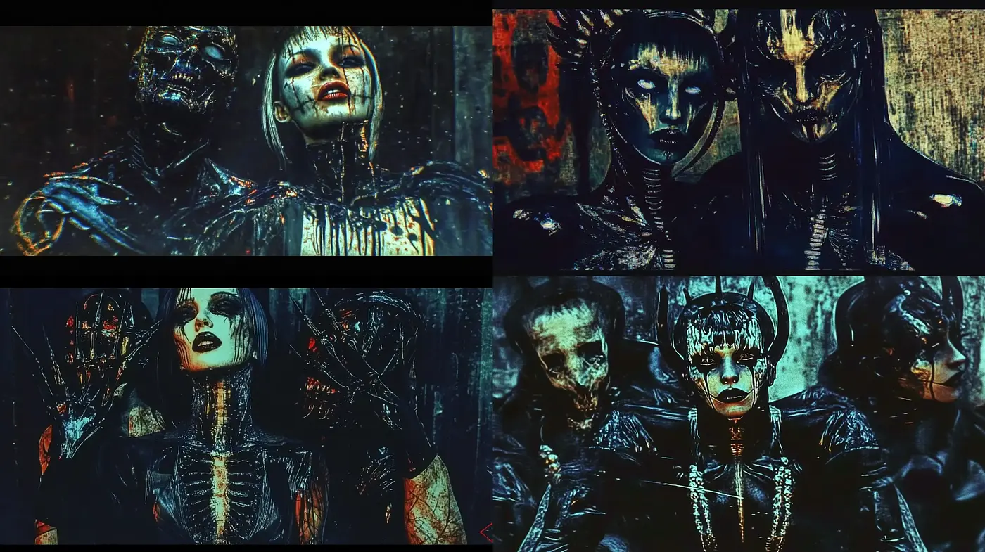 Gothic Cyberpunk Melancholia - Midjourney sref style