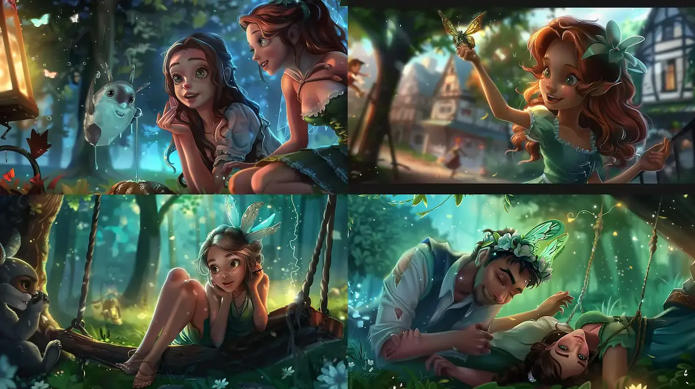 Enchanting Fairy Tale Illustrations with a Mystical Touch - Midjourney sref style