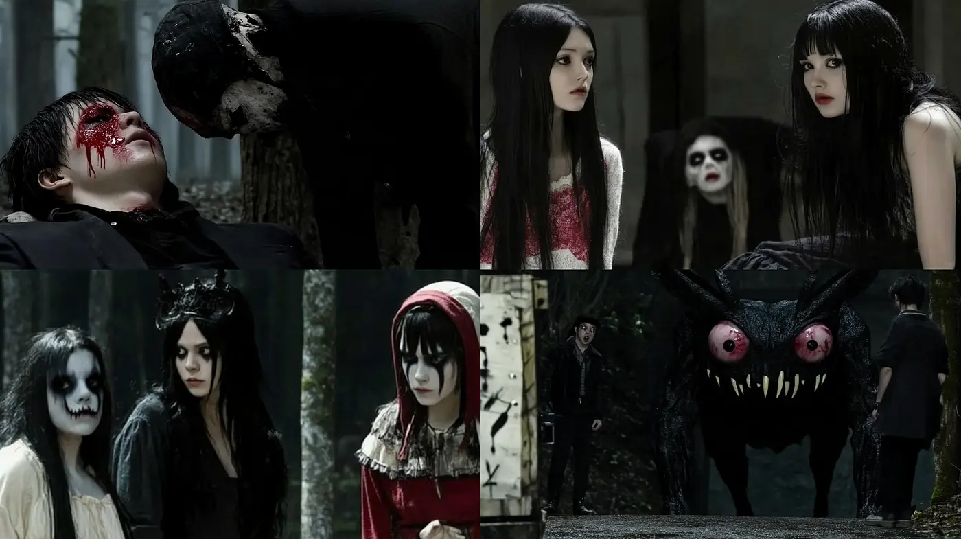 Dark, haunting aesthetic with surreal and eerie undertones - Midjourney sref style