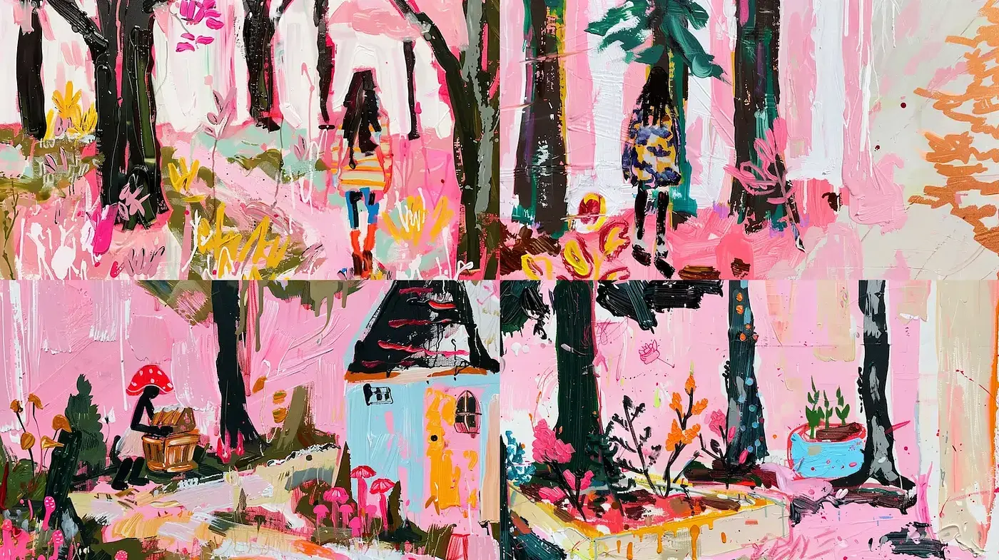 Vibrant and Whimsical Environments with Expressive Brushwork - Midjourney sref style