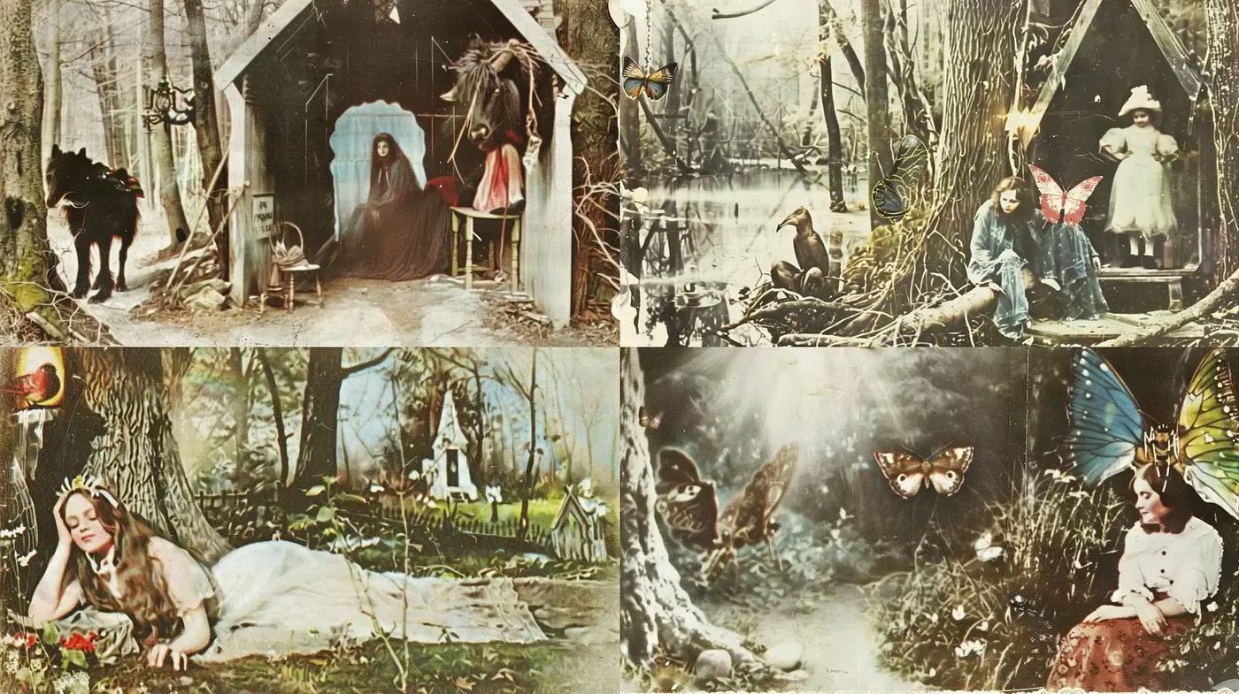 Enchanted Forest Whimsy: A Tapestry of Fairy Tale Romance - Midjourney sref style