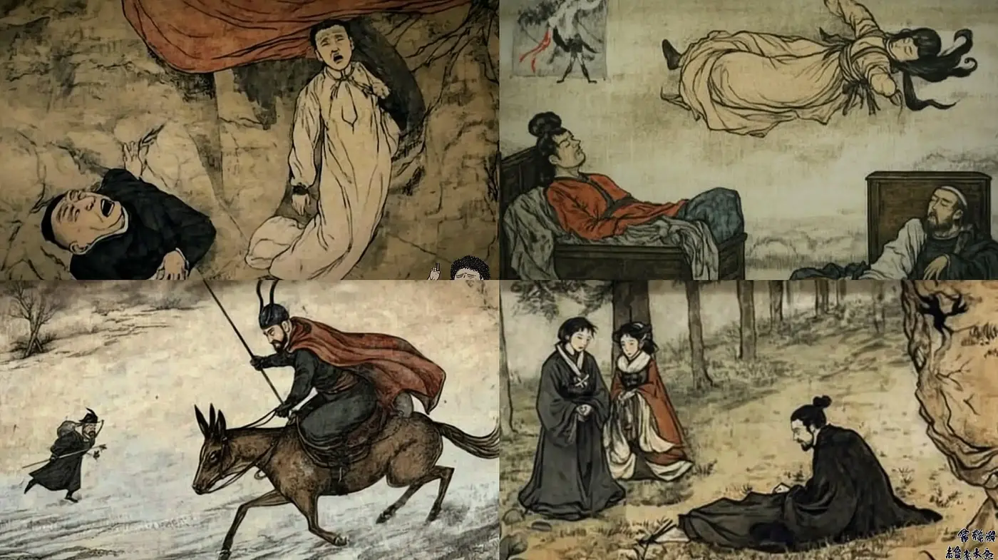 Elegant Ancient East Asian Aesthetic with a Monochromatic Tinge - Midjourney sref style