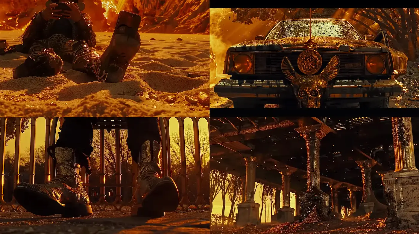Dramatic and Intense Cinematic Aesthetic with Apocalyptic Influences - Midjourney sref style