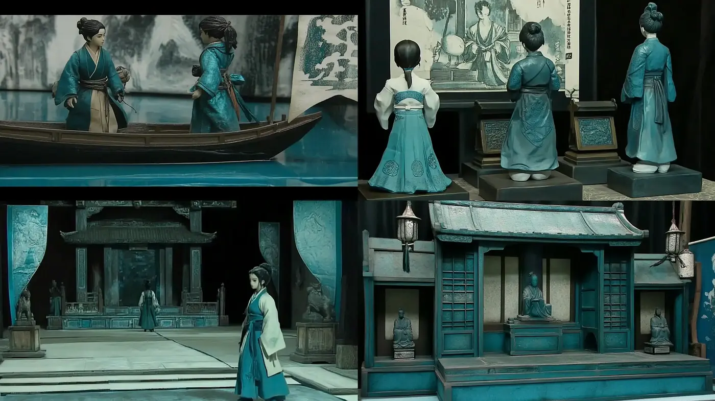 Serene Monochromatic Tableaux with Period Drama Aesthetics - Midjourney sref style