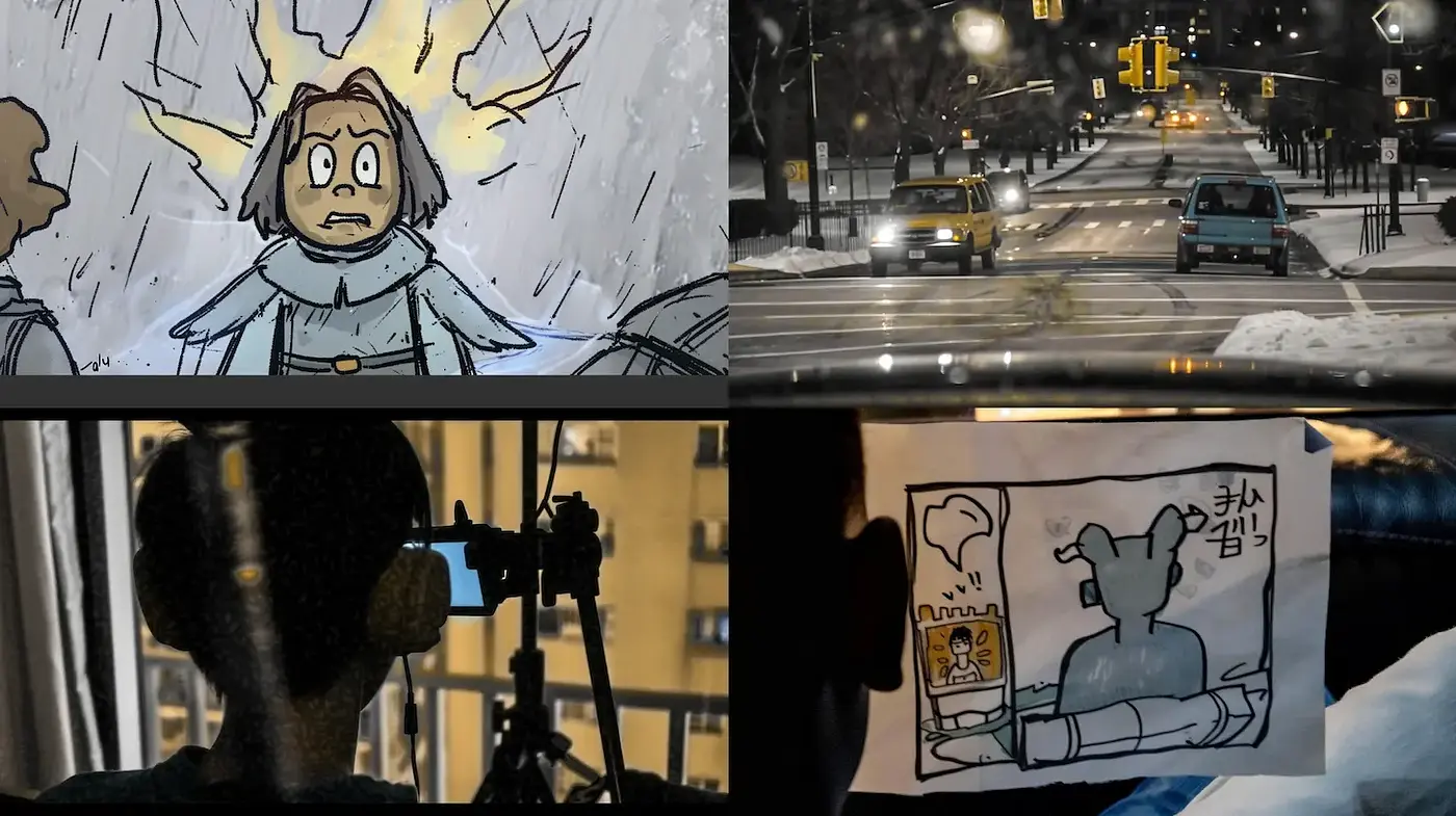 Dynamic Narrative Illustration with Detailed Visual Depth - Midjourney sref style