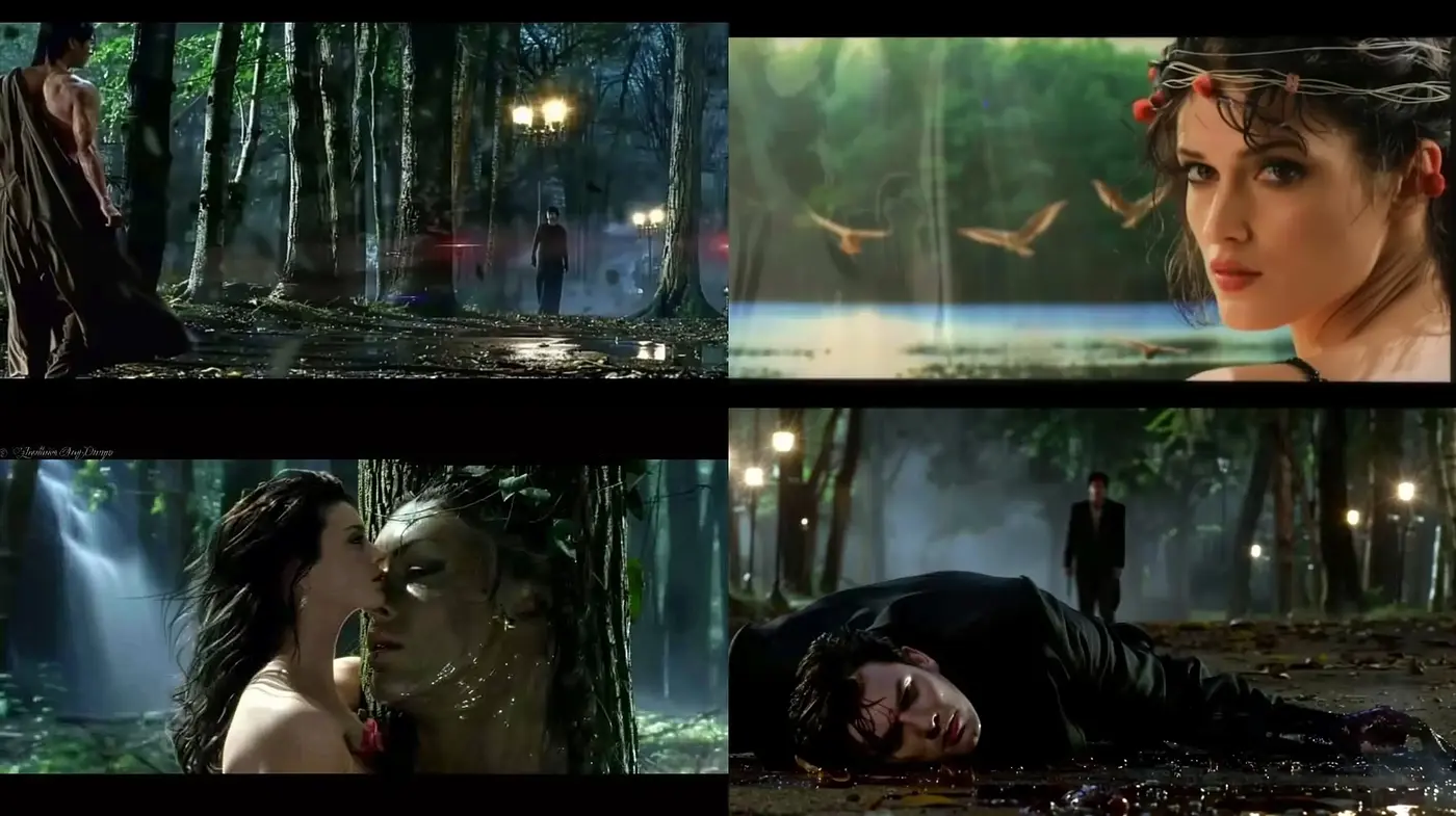 Enigmatic Nocturnal Woodland Ambiance with Cinematic Allure - Midjourney sref style