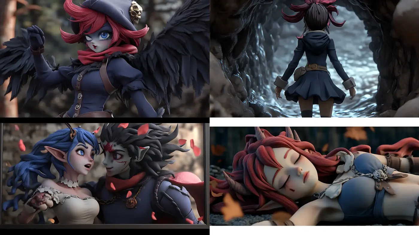 Fantasy Character Drama in Vivid Claymation Textures - Midjourney sref style