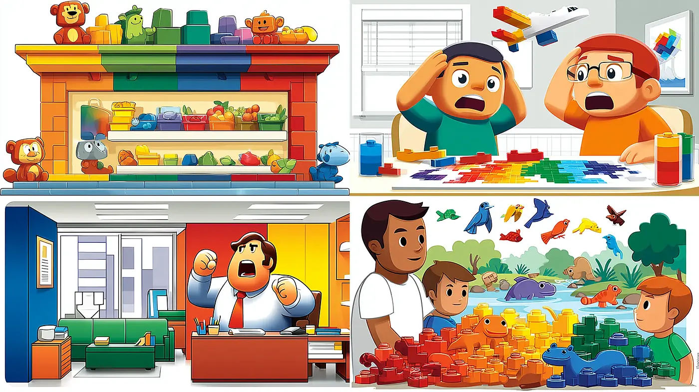Playful and Vibrant Illustrative Style Expressing Childhood Adventures - Midjourney sref style