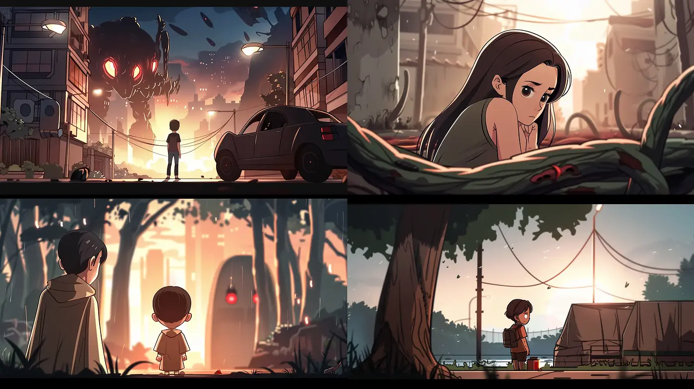 Twilight Ambiance in Contemporary Anime-Inspired Digital Illustration - Midjourney sref style