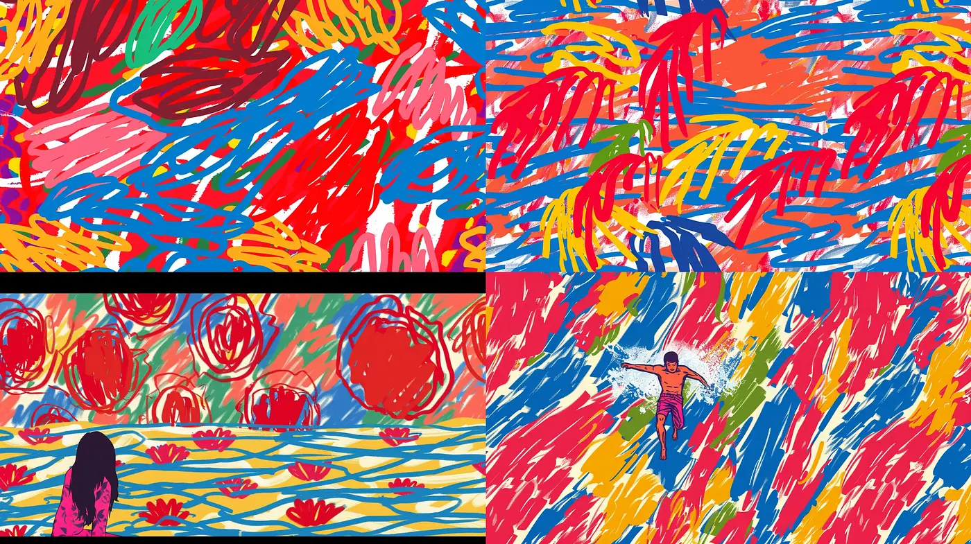 Vivid Expressionist Brushwork Harmony - Midjourney sref style