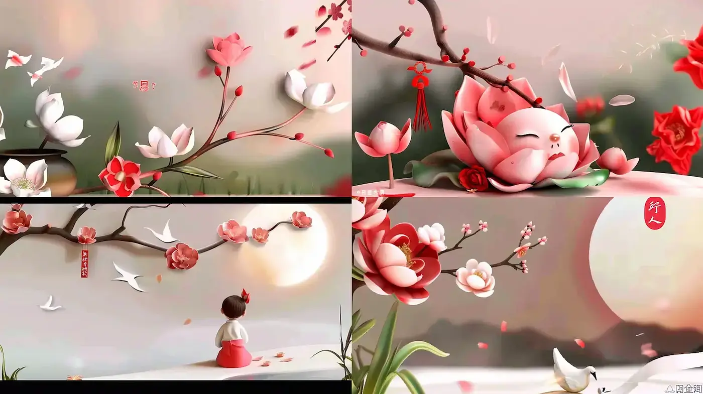 Delicate and Harmonious Floral Aesthetics with a Dreamy Atmosphere - Midjourney sref style