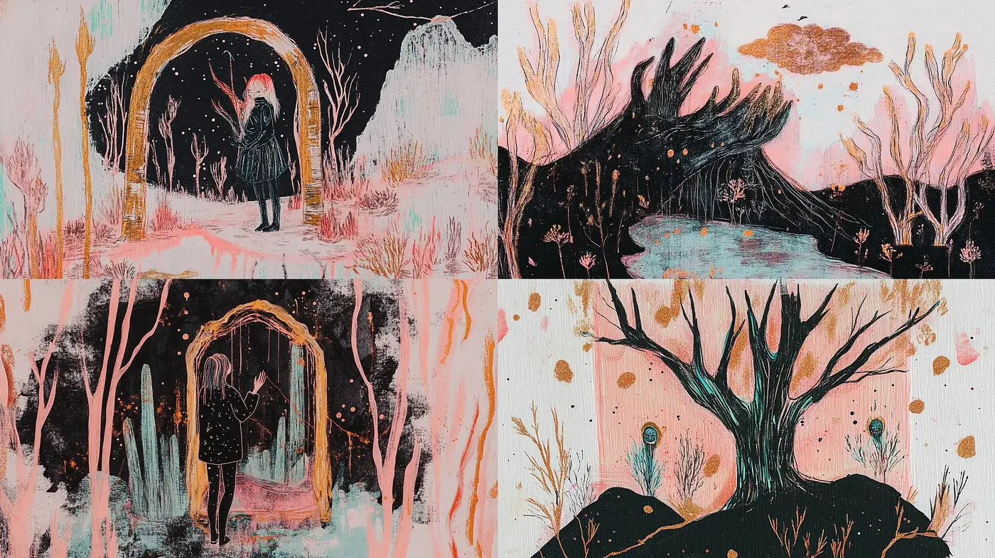 Whimsical Autumn Reverie with Textured Pastel Tones - Midjourney sref style