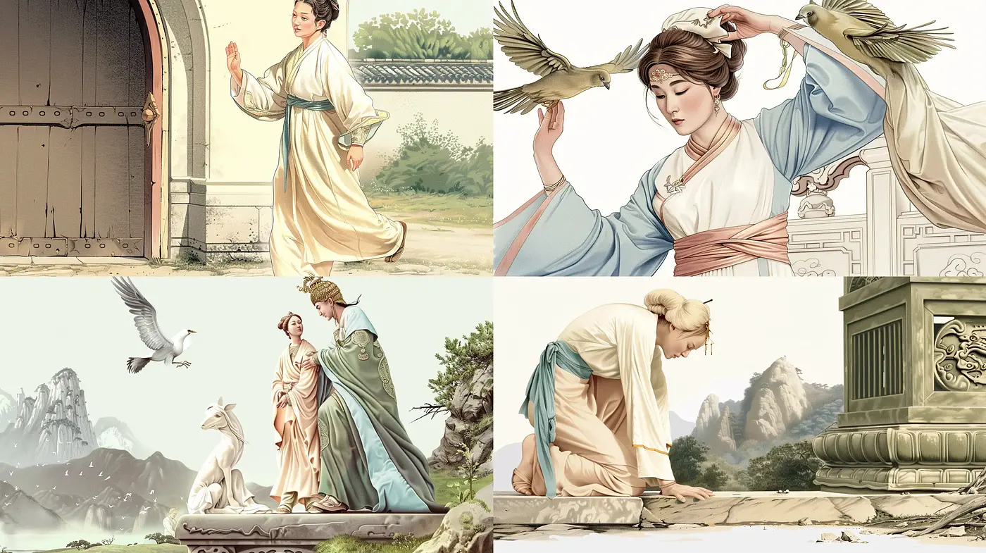Ethereal Classical Elegance with Pastel Hues - Midjourney sref style