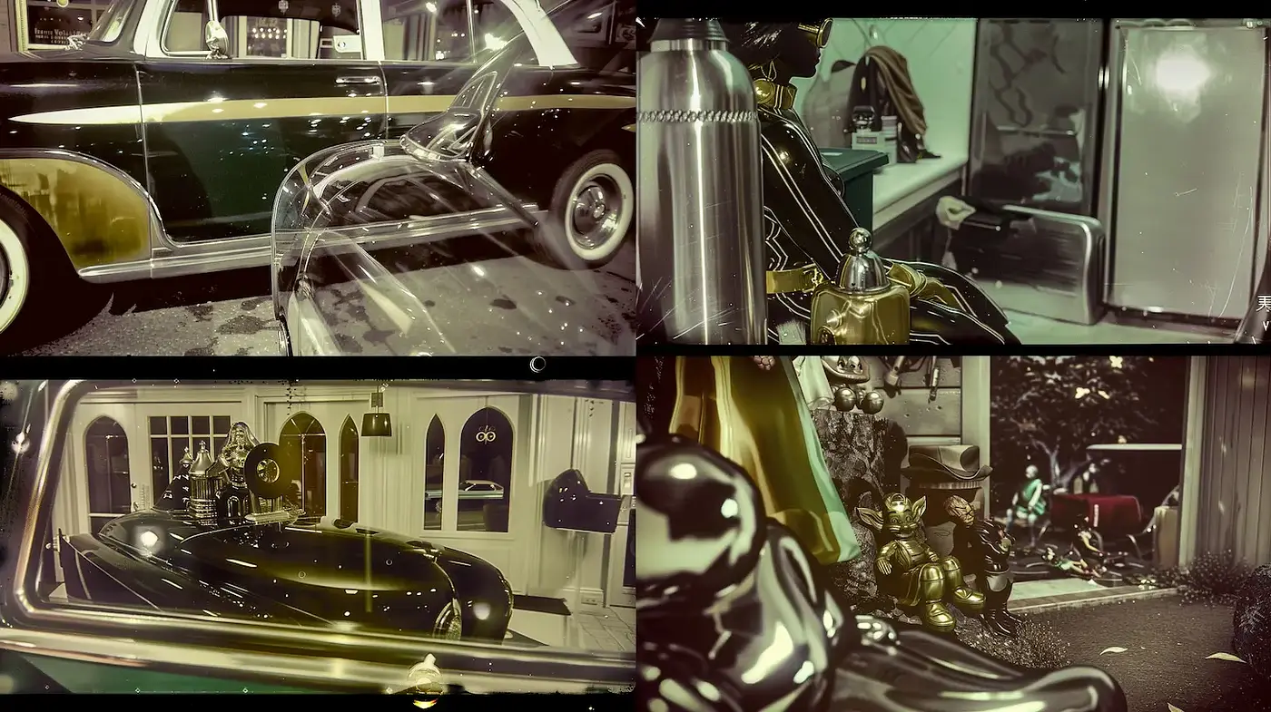 Nostalgic Vintage Aesthetic with Art Deco Influences - Midjourney sref style