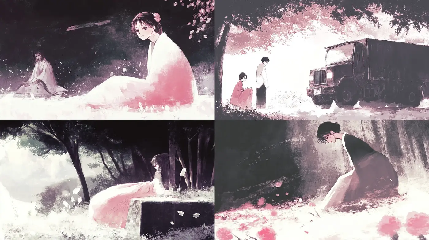 Ethereal Brushstrokes and Dreamlike Pastel Vignettes - Midjourney sref style