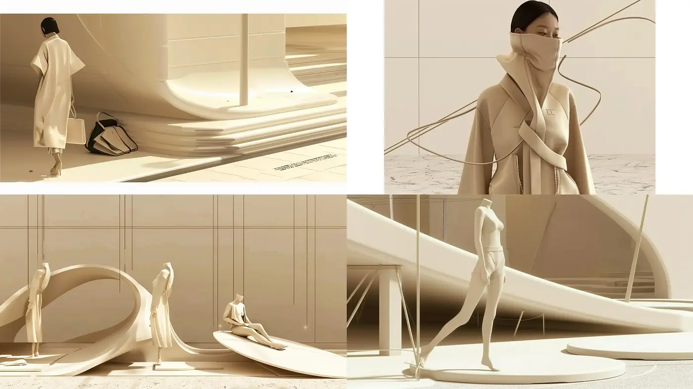 Monochromatic Serenity: Abstract Forms and Contemporary Minimalism - Midjourney sref style