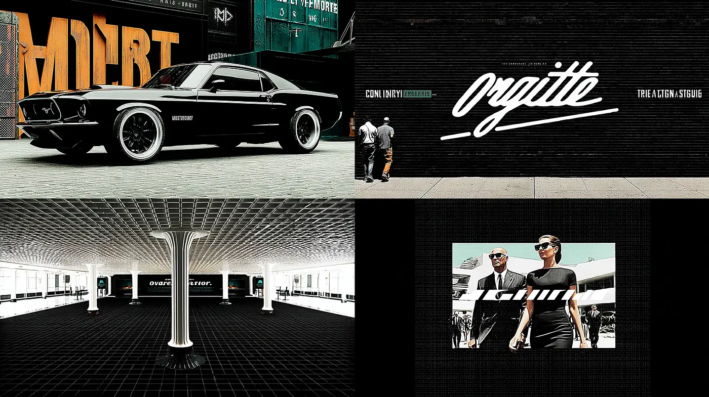 Contemporary Retro Urban Aesthetic with Striking Visual Elements - Midjourney sref style