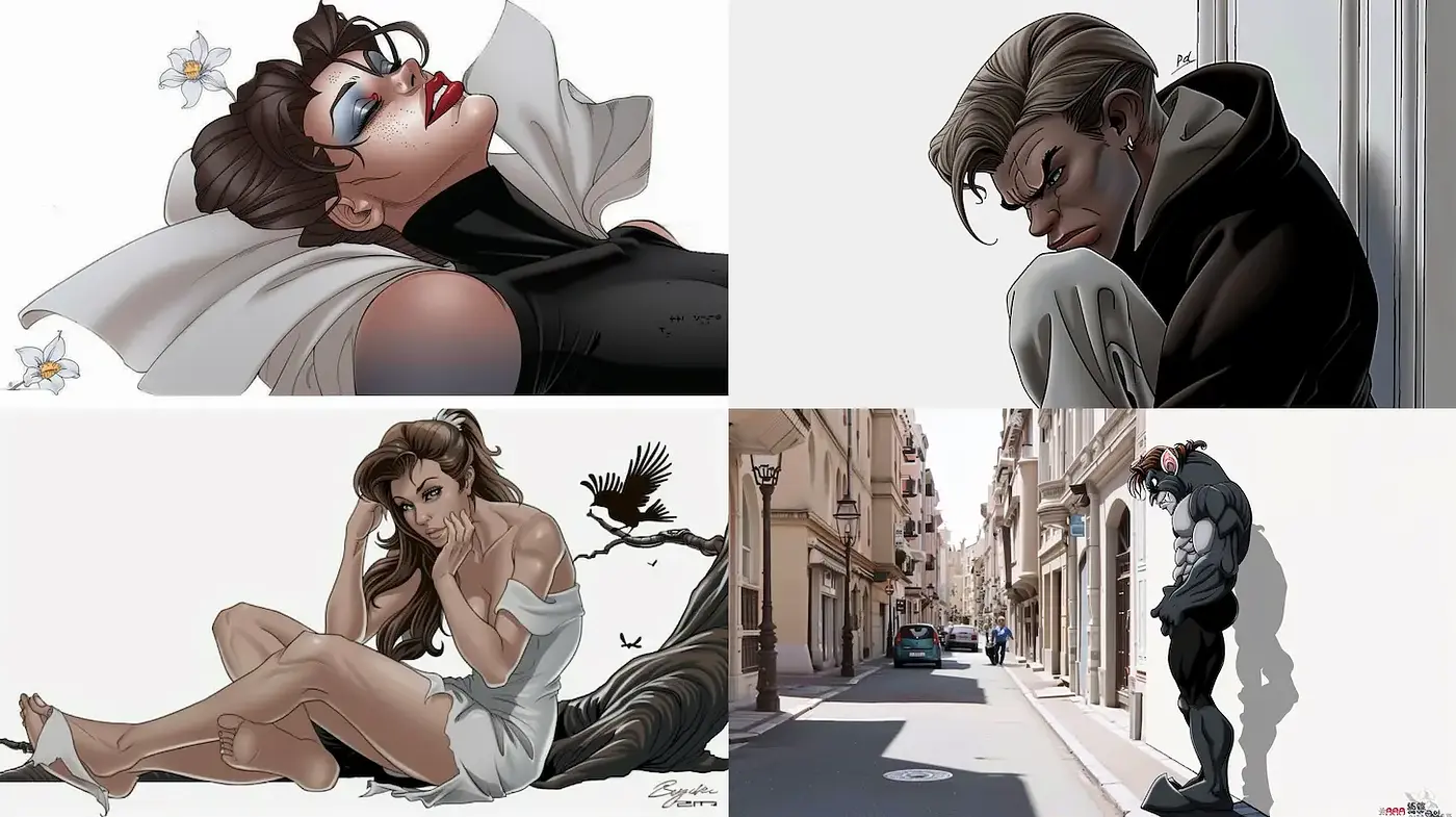 Dramatic and Emotional Illustrative Style with a Modern Comic Influence - Midjourney sref style