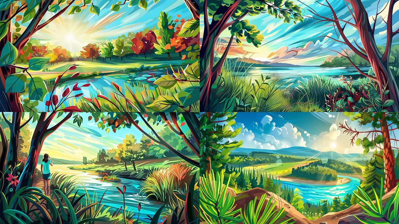 Consistent Whimsy: A Mélange of Vivid Textural Expressions in Art - Midjourney sref style
