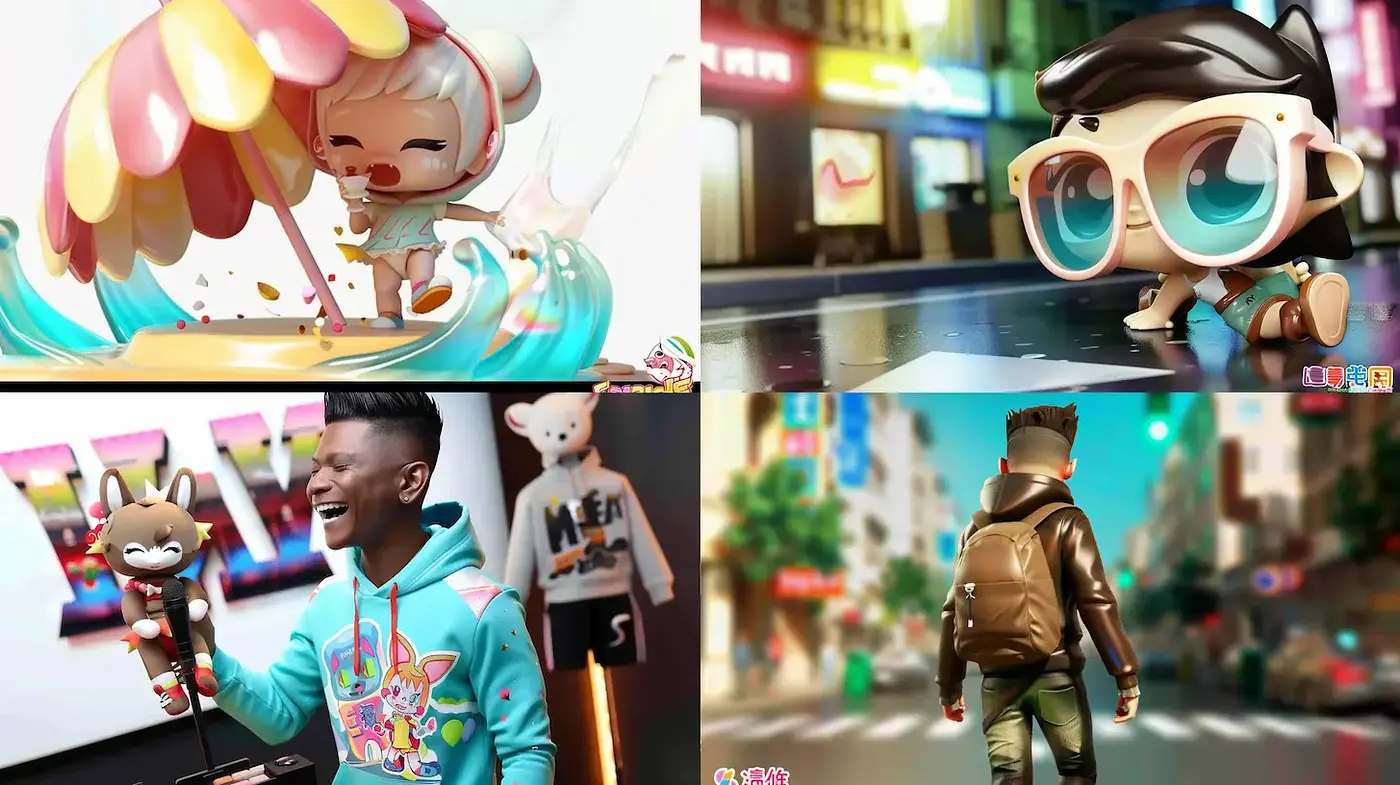 Playful, colorful, and nostalgic aesthetic influenced by contemporary digital art - Midjourney sref style