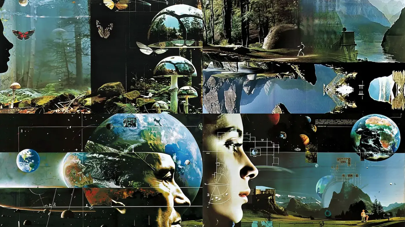 Eclectic Fusion of Futuristic and Natural Elements with Surreal Overtones - Midjourney sref style