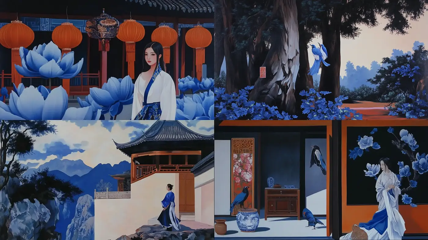 Ethereal Scenes of Tranquility in Eastern Serenity - Midjourney sref style
