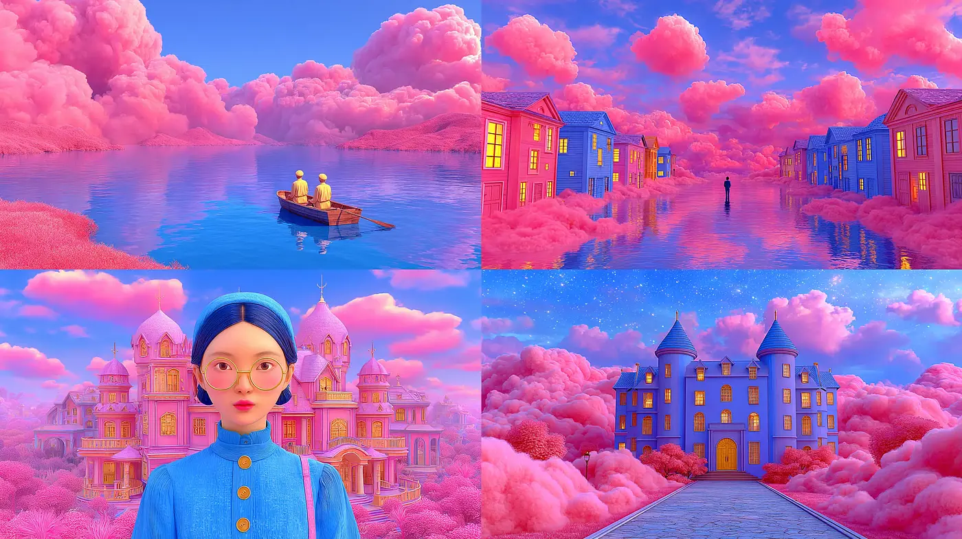 Whimsical and Dreamlike Aesthetic with a Pastel Color Palette - Midjourney sref style