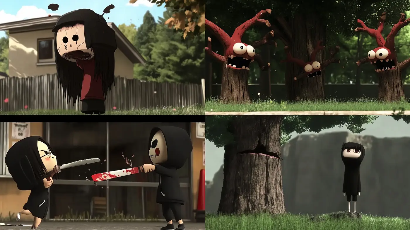 Surrealistic Whimsy in Stylized Animation - Midjourney sref style