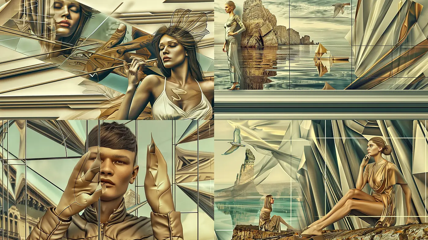 Ethereal Dreamscape Fusion: A Harmonious Blend of Surrealism and Digital Artistry - Midjourney sref style