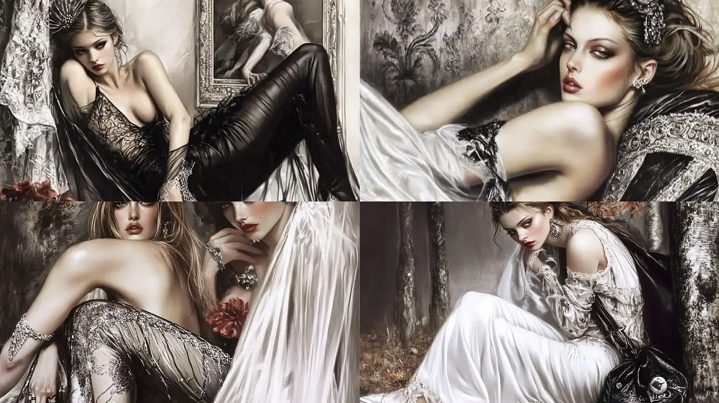 Gothic Elegance with a Baroque Sensibility - Midjourney sref style