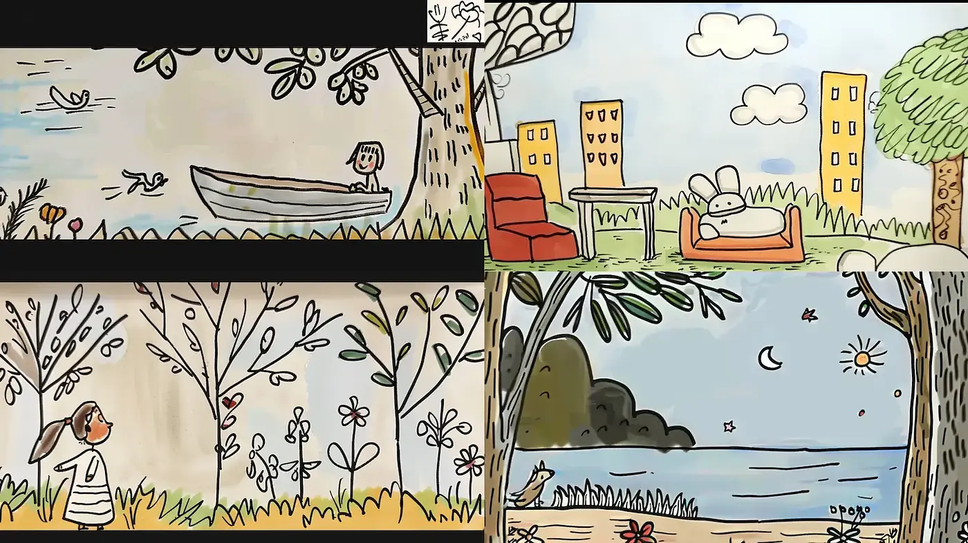 Whimsical Illustrations with a Playful and Light-hearted Vibe - Midjourney sref style