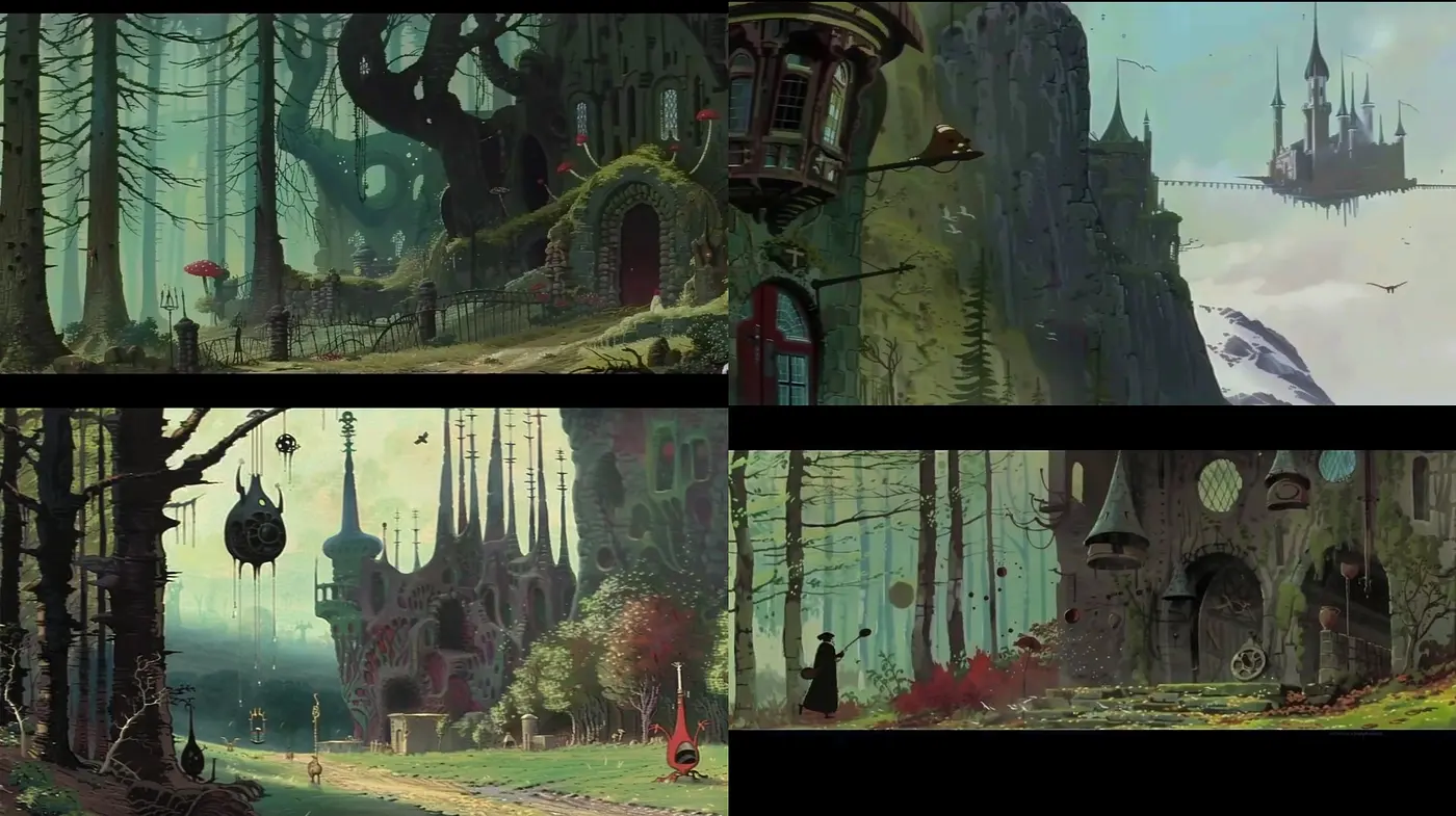 Ethereal Fantasy Landscapes in Lush Brushwork - Midjourney sref style