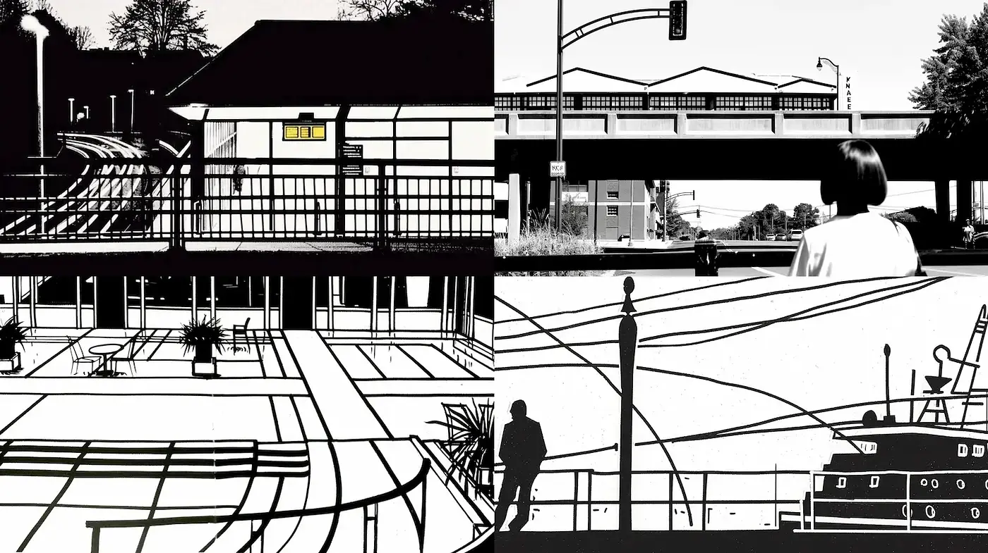 Contemporary Urban Minimalism with a Touch of Retro Aesthetic - Midjourney sref style
