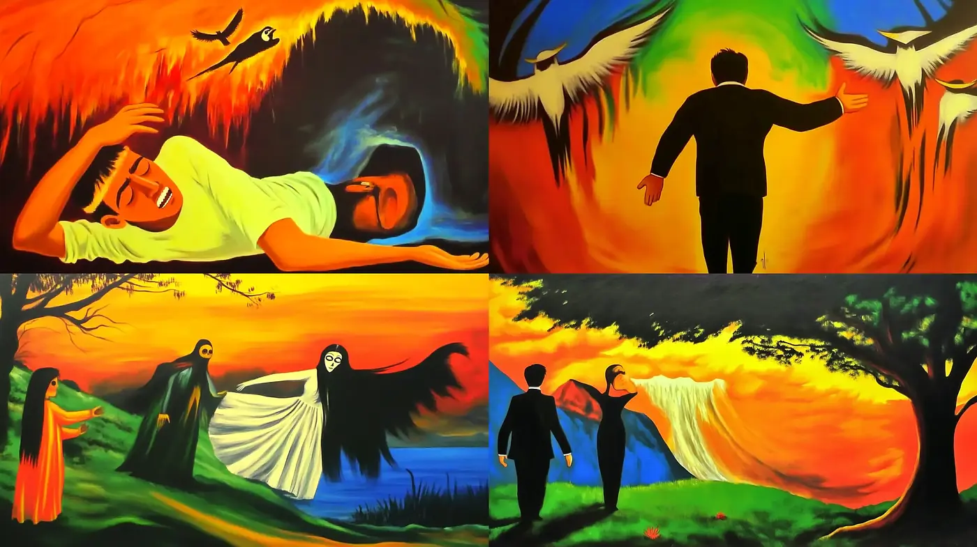 Ethereal Twilight Dreamscape: A Fusion of Surrealism and Expressionism - Midjourney sref style