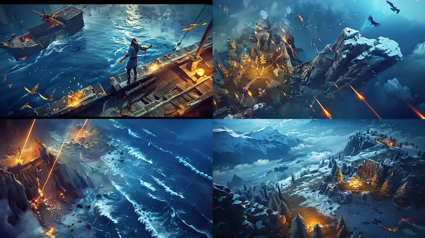 Ephemeral Depths of Cinematic Fantasy: A Celebration of Digital Artistry - Midjourney sref style