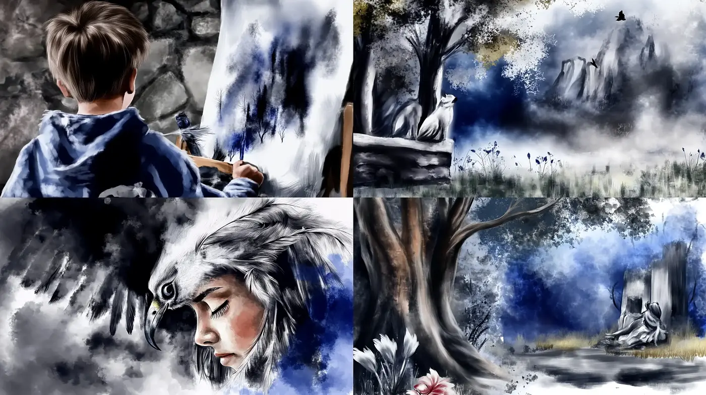 Ethereal Watercolor Dreamscape - Midjourney sref style