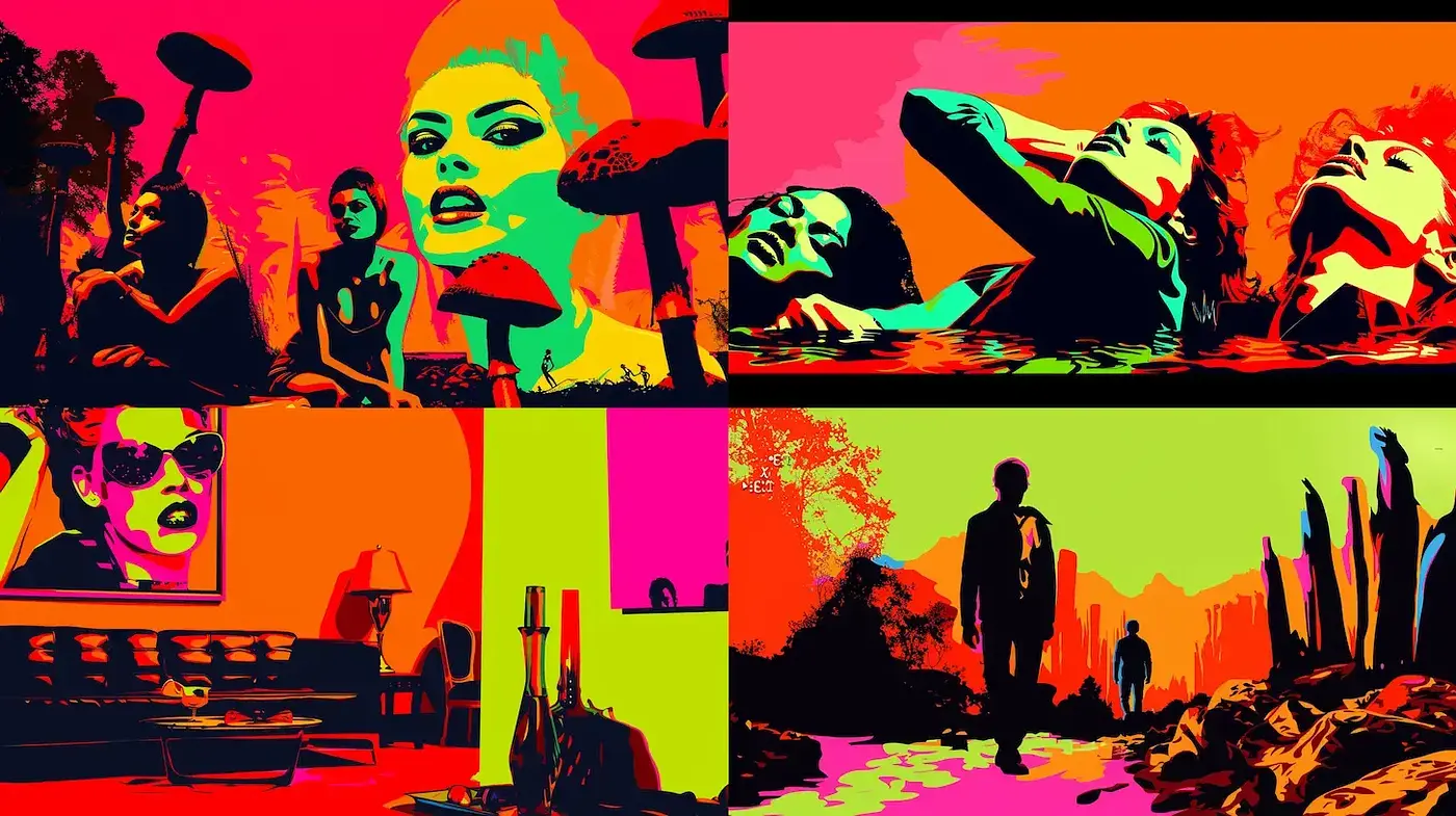 Vibrant Pop Art Aesthetic with Retro Influences - Midjourney sref style