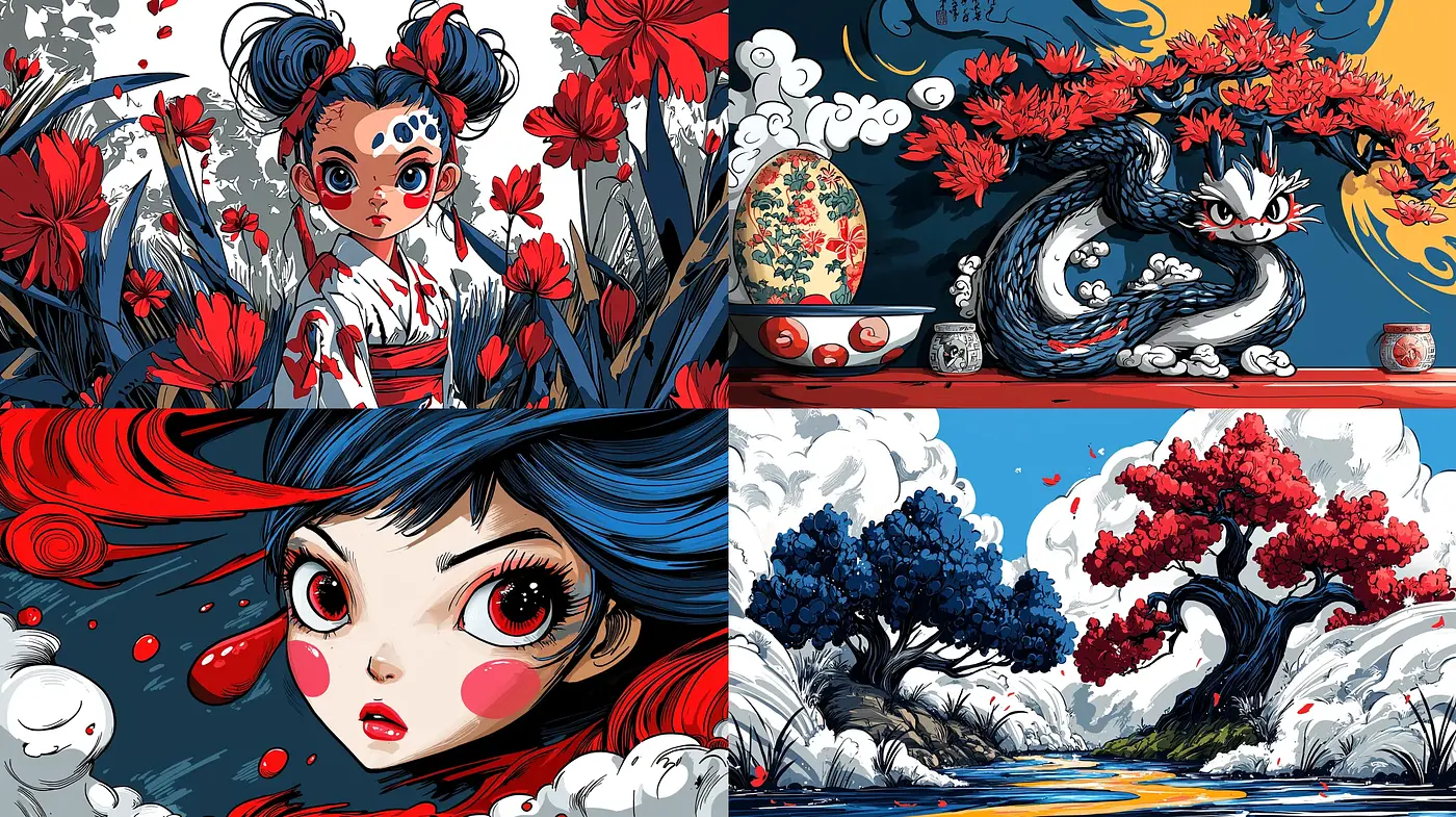 Vibrant Anime-Influenced Dynamic Illustration - Midjourney sref style