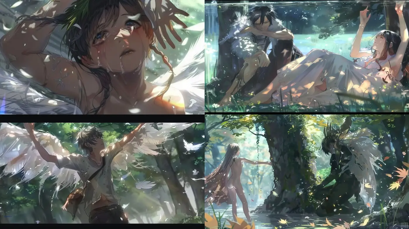 Luminous Ethereal Visions: A Tranquil Meld of Anime-Inspired Fantasy and Nature's Harmony - Midjourney sref style